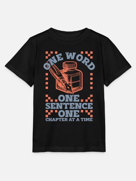 Book Editor One Word One Sentence One Publisher - Stanley/Stella T-shirt MINI CREATOR til børn - sort