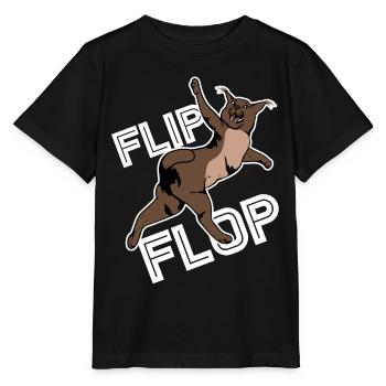 Großer Floppa Karakal Katze Meme - Stanley/Stella Kinder T-Shirt MINI CREATOR  - Schwarz - Vorne - Mikhail (115cm)
