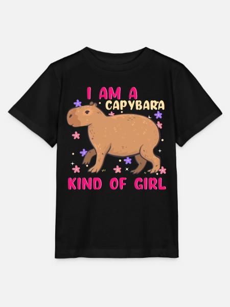 Capybara Capy - Stanley/Stella Kinder T-Shirt MINI CREATOR - Schwarz
