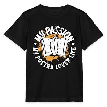 Amoureux de la poésie Ma passion Mon amoureux de la poésie Livresque - T-shirt bio MINI CREATOR Stanley/Stella Enfant - noir - Devant - Mikhail (115cm)