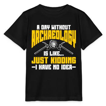 Archéologue Archéologie - T-shirt bio MINI CREATOR Stanley/Stella Enfant - noir - Devant - Mikhail (115cm)