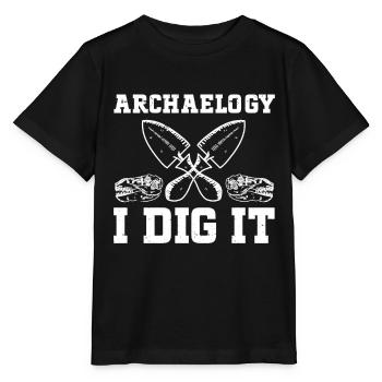 Archéologue Archéologie - T-shirt bio MINI CREATOR Stanley/Stella Enfant - noir - Devant - Mikhail (115cm)