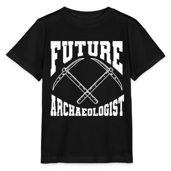 Archéologue Archéologie - T-shirt bio MINI CREATOR Stanley/Stella Enfant - noir - Devant - Mikhail (115cm)