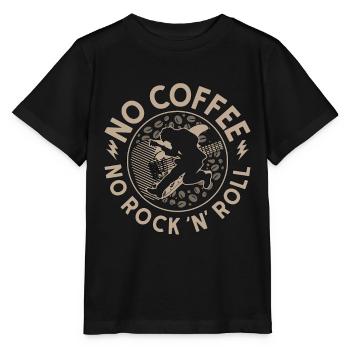 Rock N Roll Pas de café Pas de classique Rock Amateur de café - T-shirt bio MINI CREATOR Stanley/Stella Enfant - noir - Devant - Mikhail (115cm)