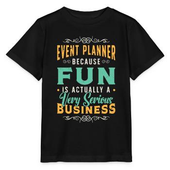 Events Coordinator Event Planner Because Planning - Stanley/Stella Kinder T-Shirt MINI CREATOR  - Schwarz - Vorne - Mikhail (115cm)