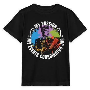 Events Coordinator My Passion My Events Organizer - Stanley/Stella Kinder T-Shirt MINI CREATOR  - Schwarz - Vorne - Mikhail (115cm)