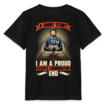 Events Coordinator A Short Story Event Organizer - Stanley/Stella Kinder T-Shirt MINI CREATOR  - Schwarz - Vorne - Mikhail (115cm)