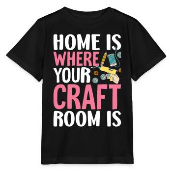 Artisanat Scrapbooking Scrapbooker Maison Où Salle d’artisanat - T-shirt bio MINI CREATOR Stanley/Stella Enfant - noir - Devant - Mikhail (115cm)
