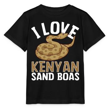 J’adore le serpent boas des sables du Kenya - T-shirt bio MINI CREATOR Stanley/Stella Enfant - noir - Devant - Mikhail (115cm)