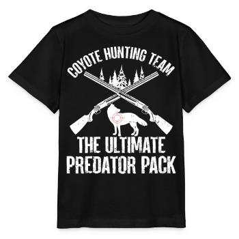 Coyote Hunting Team Der ultimative Raubtier-Rudelj - Stanley/Stella Kinder T-Shirt MINI CREATOR  - Schwarz - Vorne - Mikhail (115cm)