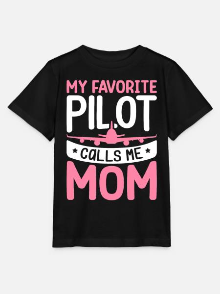 Flugzeug Pilot Luftfahrt Mein Lieblingspilot nennt - T-shirt MINI CREATOR barn från Stanley/Stella - svart