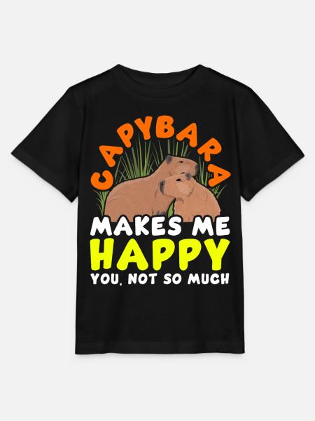 Capybara Capy - Stanley/Stella Kinder T-Shirt MINI CREATOR - Schwarz