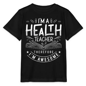 Éducateur en santé Je suis un instructeur d’enseignement de la santé - T-shirt bio MINI CREATOR Stanley/Stella Enfant - noir - Devant - Mikhail (115cm)