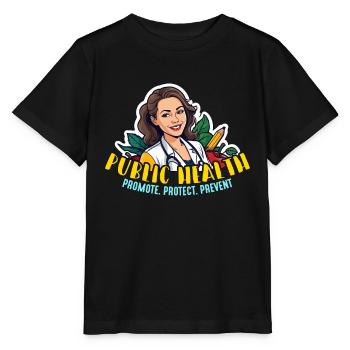 Éducateur en santé publique Promouvoir la conseillère - T-shirt bio MINI CREATOR Stanley/Stella Enfant - noir - Devant - Mikhail (115cm)