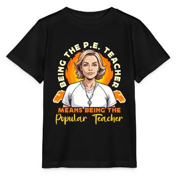 Instructeur d’éducation physique : être l’entraîneur de gym de l’enseignant d’éducation physique - T-shirt bio MINI CREATOR Stanley/Stella Enfant - noir - Devant - Mikhail (115cm)
