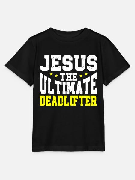 Jesus Ultimate Deadlifter Workout Gymnase chrétien - T-shirt bio MINI CREATOR Stanley/Stella Enfant - noir