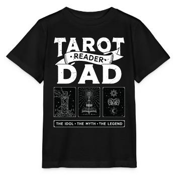Tarot Lecteur Papa L’Idole Le Mythe Tarot Psychique - T-shirt bio MINI CREATOR Stanley/Stella Enfant - noir - Devant - Mikhail (115cm)