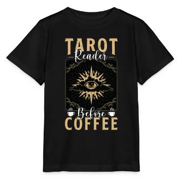 Tarot Reader Before Fortune Telling Coffee Lover - Stanley/Stella MINI CREATOR Kids’ T-Shirt - black - Front - Mikhail (115cm)