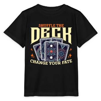 Tarot Lecture Shuffle The Deck Carte de tarot psychique - T-shirt bio MINI CREATOR Stanley/Stella Enfant - noir - Devant - Mikhail (115cm)