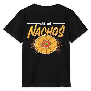 Nachos Cue The Nachos Mexican Food Enthusiast - Stanley/Stella Kinder T-Shirt MINI CREATOR  - Schwarz - Vorne - Mikhail (115cm)