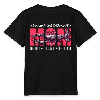 Passionnée de bouillie d’écrevisses Maman L’amoureuse des fruits de mer - T-shirt bio MINI CREATOR Stanley/Stella Enfant - noir - Devant - Mikhail (115cm)