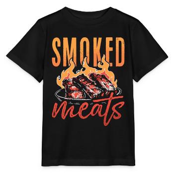 Pulled Pork BBQ Smoked Meats Grilled Meat Lover - Stanley/Stella MINI CREATOR Kids’ T-Shirt - black - Front - Mikhail (115cm)
