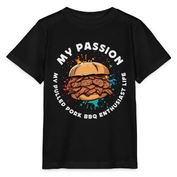 Pulled Pork BBQ My Passion My Grilled Meat Lover - Stanley/Stella MINI CREATOR Kids’ T-Shirt - black - Front - Mikhail (115cm)