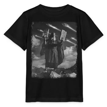 Moïse Juif Chrétien OVNI Alien Alien Se - T-shirt bio MINI CREATOR Stanley/Stella Enfant - noir - Devant - Mikhail (115cm)