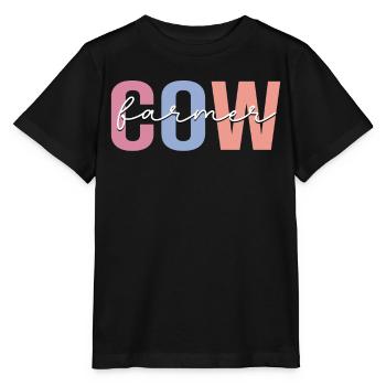 éleveur de vaches Ferme Éleveur de bétail - T-shirt bio MINI CREATOR Stanley/Stella Enfant - noir - Devant - Mikhail (115cm)
