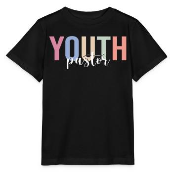 Youth Pastor, Preacher, Christ - Stanley/Stella MINI CREATOR Kids’ T-Shirt - black - Front - Mikhail (115cm)