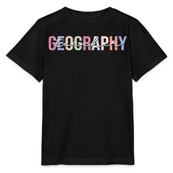 Professeur de géographie Géographe - T-shirt bio MINI CREATOR Stanley/Stella Enfant - noir - Devant - Mikhail (115cm)
