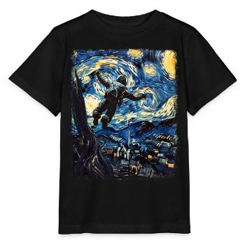 Parachutiste Parachutiste - T-shirt bio MINI CREATOR Stanley/Stella Enfant - noir - Devant - Mikhail (115cm)