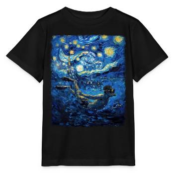 Snorkeling Snorkeling Snorkeler Starry Night Ma - Stanley/Stella MINI CREATOR Kids’ T-Shirt - black - Front - Mikhail (115cm)
