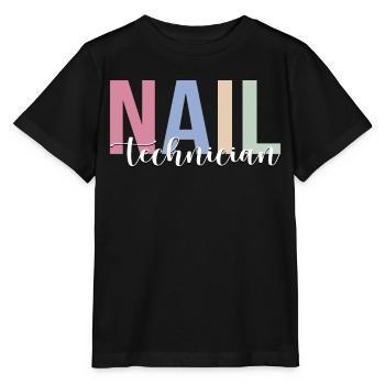 Technicienne des ongles Technicienne des ongles Esthéticienne - T-shirt bio MINI CREATOR Stanley/Stella Enfant - noir - Devant - Mikhail (115cm)