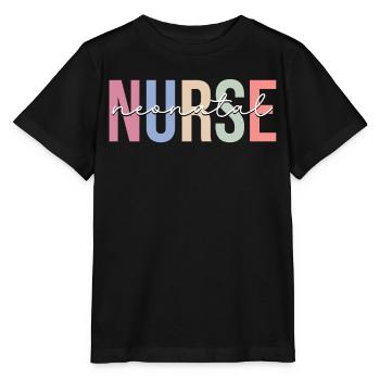 Infirmière en néonatalogie USIN - T-shirt bio MINI CREATOR Stanley/Stella Enfant - noir - Devant - Mikhail (115cm)