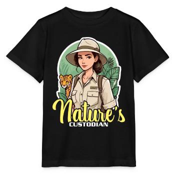Zoologist Nature's Custodian Zoology Animal Lover - Stanley/Stella MINI CREATOR Kids’ T-Shirt - black - Front - Mikhail (115cm)