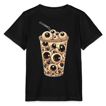 Oeil esthétique bizarre Boba Tea Milktea Bubbl - T-shirt bio MINI CREATOR Stanley/Stella Enfant - noir - Devant - Mikhail (115cm)