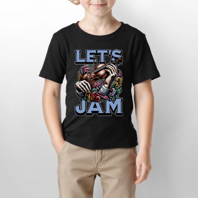 Fiddle Let's Jam String Instrument Fiddle Player Stanley/Stella MINI CREATOR Kids’ T-Shirt