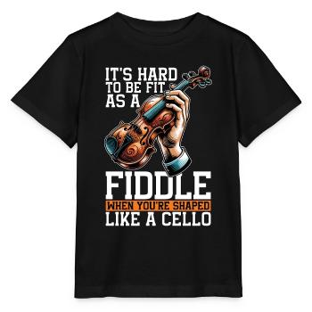 Fiddle It's Hard To Be Fit As A String Instrument - Stanley/Stella MINI CREATOR Kids’ T-Shirt - black - Front - Mikhail (115cm)