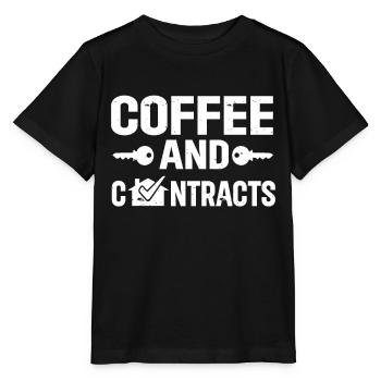 Agent immobilier Agent immobilier - T-shirt bio MINI CREATOR Stanley/Stella Enfant - noir - Devant - Mikhail (115cm)