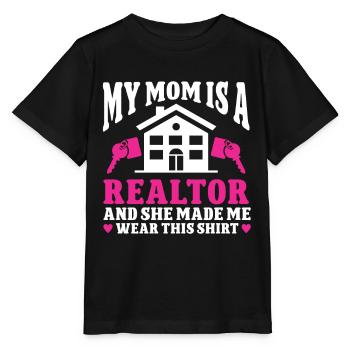 Agent immobilier Agent immobilier - T-shirt bio MINI CREATOR Stanley/Stella Enfant - noir - Devant - Mikhail (115cm)