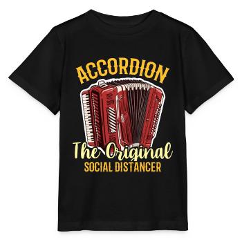Accordéon L’original Distanciation sociale Musique folklorique - T-shirt bio MINI CREATOR Stanley/Stella Enfant - noir - Devant - Mikhail (115cm)