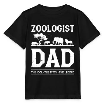 Zoologist Dad The Idol The Myth Animal Scientist - Stanley/Stella Kinder T-Shirt MINI CREATOR  - Schwarz - Vorne - Mikhail (115cm)