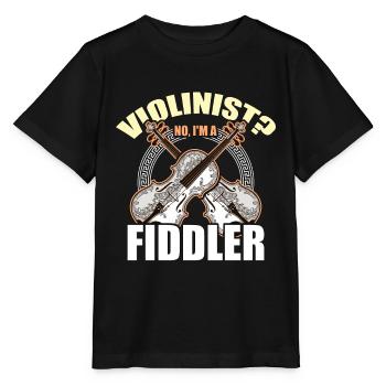 Fiddle Violinist No I'm A Fiddler Country Music - Stanley/Stella MINI CREATOR Kids’ T-Shirt - black - Front - Mikhail (115cm)