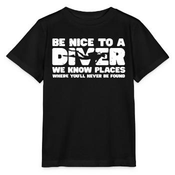Plongée sous-marine - T-shirt bio MINI CREATOR Stanley/Stella Enfant - noir - Devant - Mikhail (115cm)