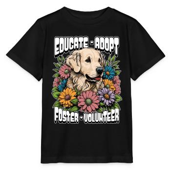 Refuge pour animaux Éduquer Adopter Famille d’accueil Amoureux des animaux - T-shirt bio MINI CREATOR Stanley/Stella Enfant - noir - Devant - Mikhail (115cm)