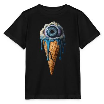 Weirdcore Ästhetischer Menschlicher Augapfel Eiscr - Stanley/Stella Kinder T-Shirt MINI CREATOR  - Schwarz - Vorne - Mikhail (115cm)