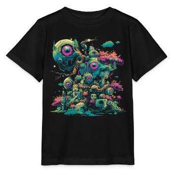 Esthétique bizarre Yeux Globes oculaires Machines Drea - T-shirt bio MINI CREATOR Stanley/Stella Enfant - noir - Devant - Mikhail (115cm)