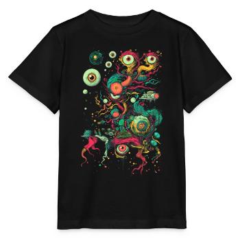 Weirdcore Ästhetische Augen Augäpfel Äste Dreamcor - Stanley/Stella Kinder T-Shirt MINI CREATOR  - Schwarz - Vorne - Mikhail (115cm)