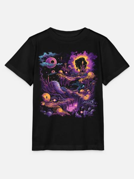Weirdcore Ästhetischer Albtraum Dreamcore Pastell - Stanley/Stella Kinder T-Shirt MINI CREATOR  - Schwarz
